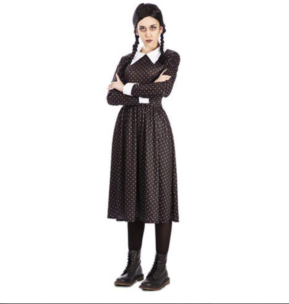 Gothic Meisje Jurk Zwart โ Dames Halloween & Carnaval Kostuum