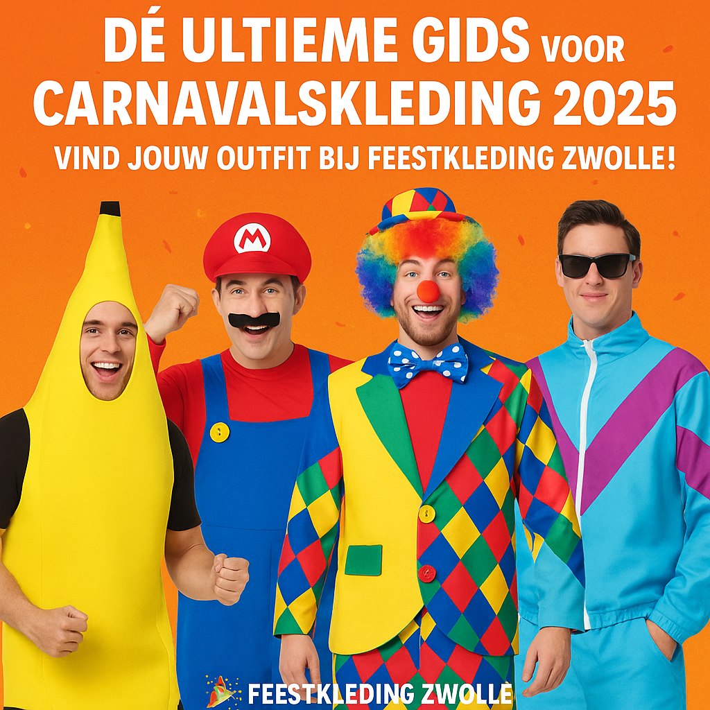🎭 Dé Ultieme Gids voor Carnavalskleding 2025 – Vind Jouw Outfit bij Feestkleding Zwolle!