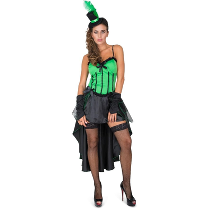 Burlesque Showgirl Kostuum Dames – 2-delig Jurk & Handschoenen