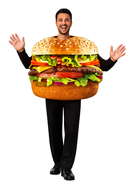 Hamburger Kostuum Volwassenen
