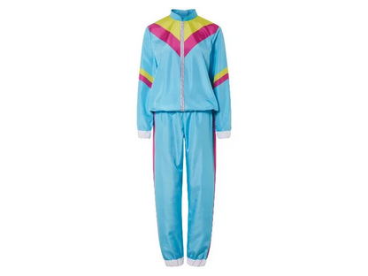Jaren ‘90 Trainingspak – Lichtblauw/Geel/Roze - Unisex