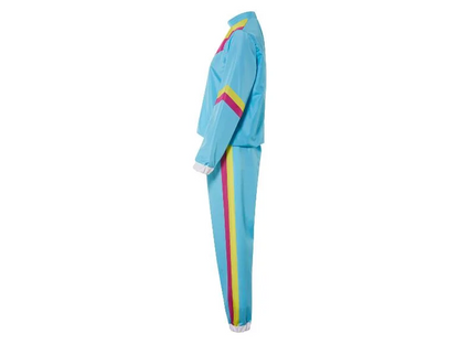Jaren ‘90 Trainingspak – Lichtblauw/Geel/Roze - Unisex