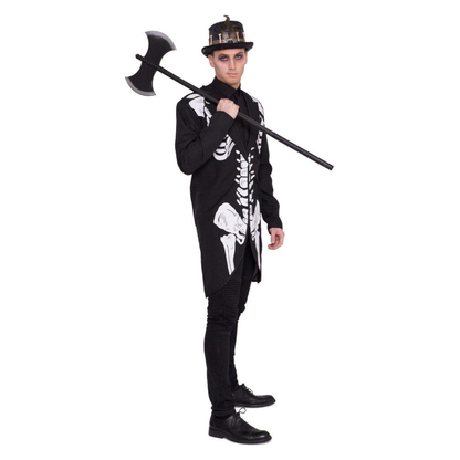 Skelet Colbert Heren – Zwart Halloween Jasje
