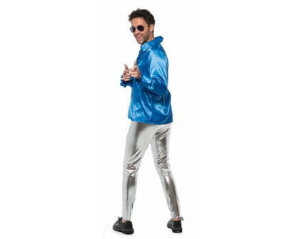 Disco Broek Zilver – Glanzende Jaren 70/80 Party Pants