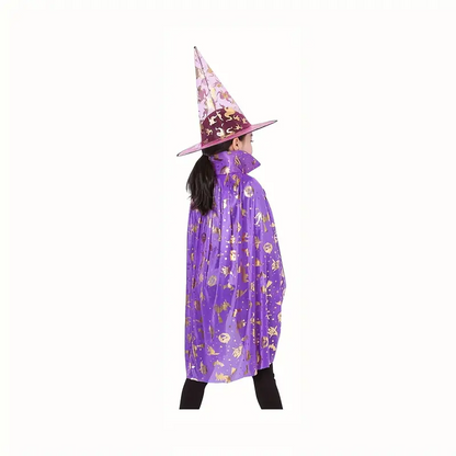 Heksen Cape & Hoed Set – Magisch Paars voor Halloween!